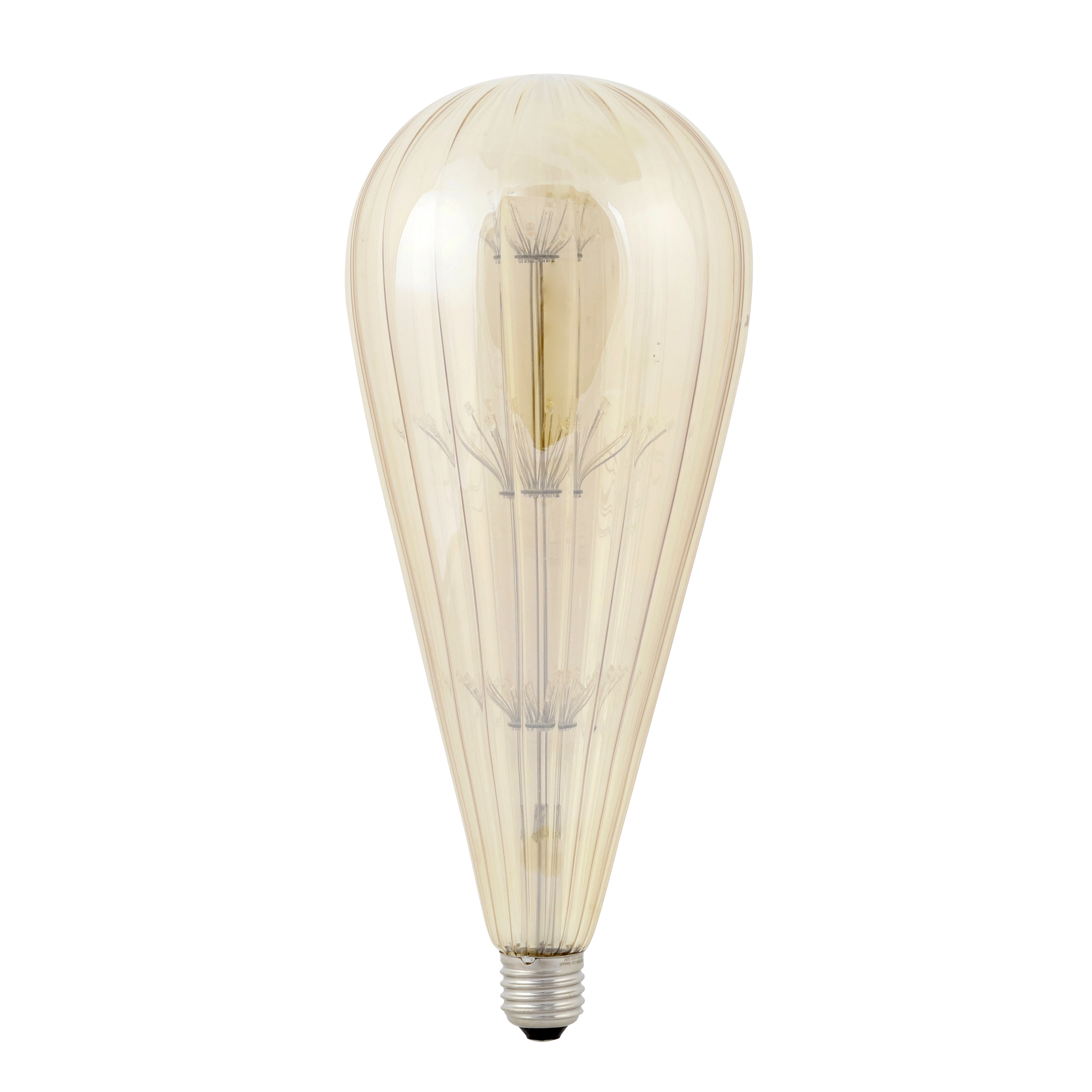Lâmpada LED de Filamento Gota Gigante Luz Âmbar 2W Taschibra Bivolt