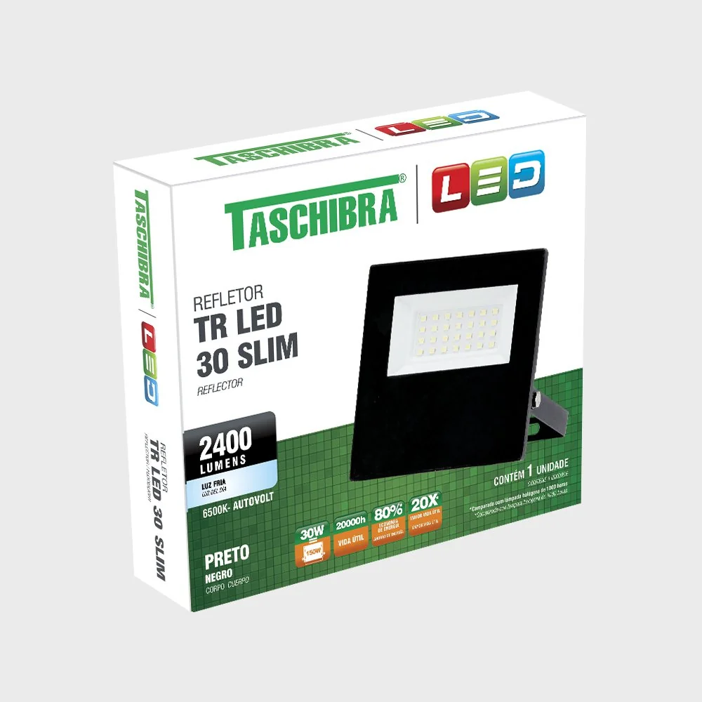 Refletor Led 30w Tr Slim 6500k