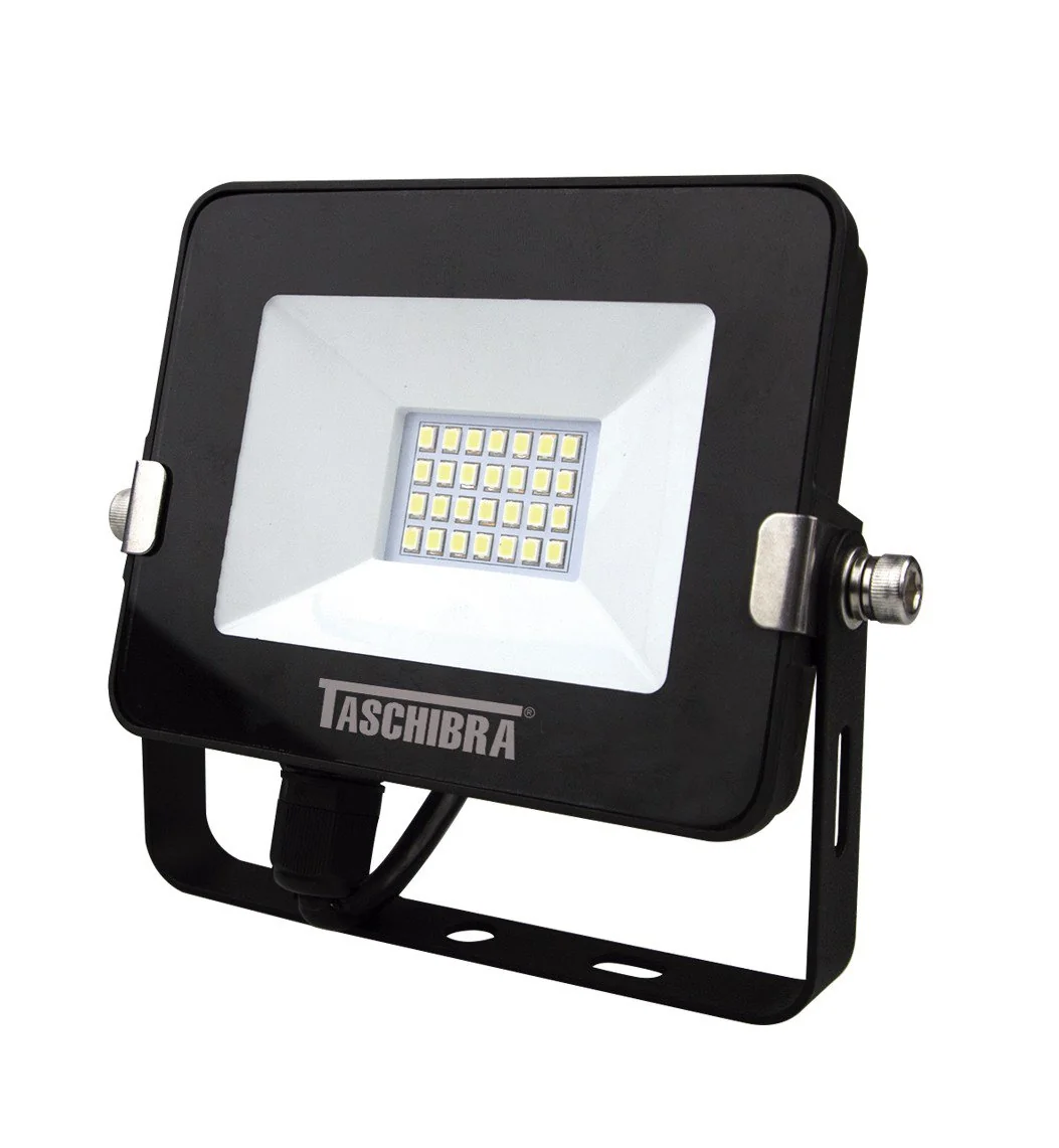 Refletor Taschibra Led Tr Slim 10w 6500k Preto 110v