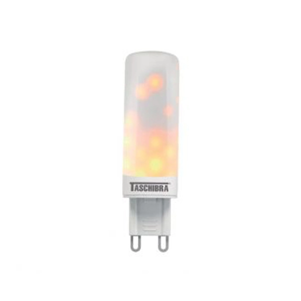 Lâmpada LED Flamejante Compacta Luz Amarela 1W Taschibra Bivolt