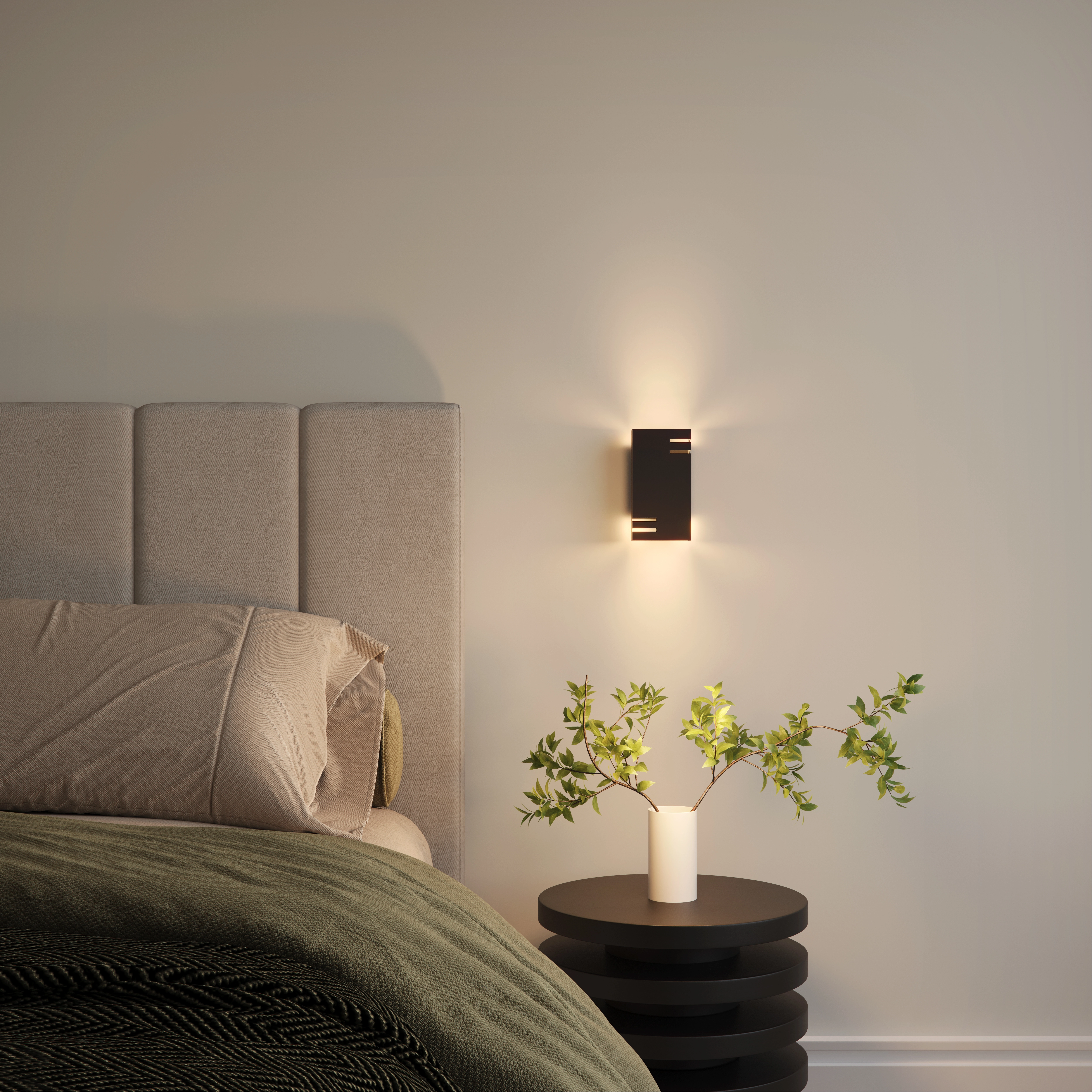 Arandela de Parede de Efeito LED 10W Luz Amarela Alumínio Ray Taschibra