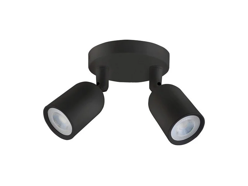 Spot De Led Direct Duplo Mr16 Circular 8w Preto Taschibra