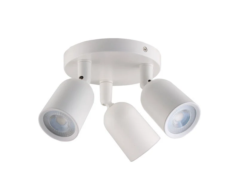 Spot De Led Direct Triplo Mr16 Circular 12w Branco Taschibra 3000k Amarelo Quente