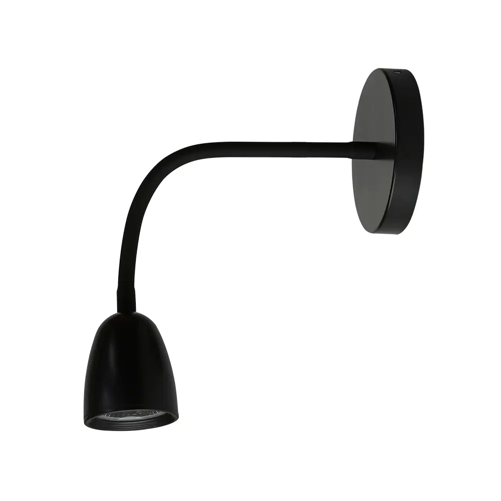 Arandela Taschibra Direct 4w Led Integrado Articulada Preta Bivolt 3000k Amarelo Quente