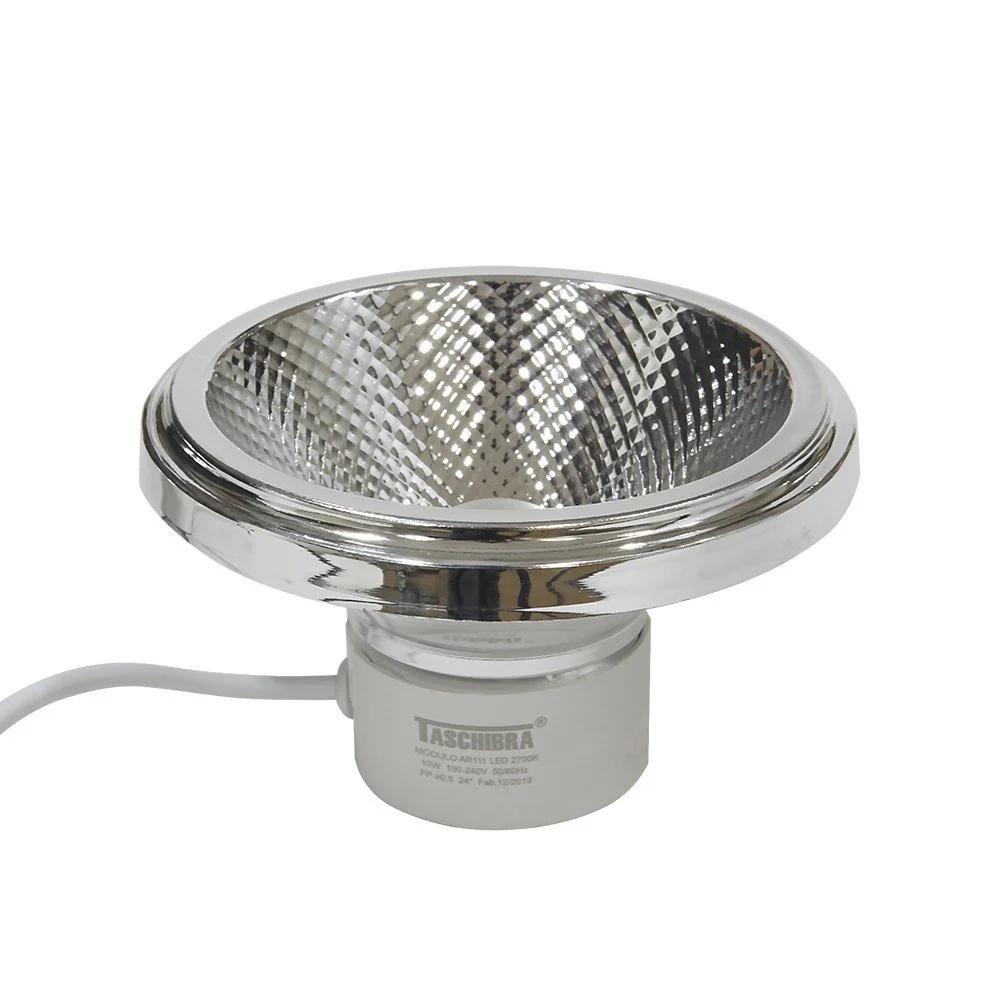 Lâmpada Led Ar111 10w 24° Modulo Dimerizável Taschibra Bivolt 6500k Branco Frio