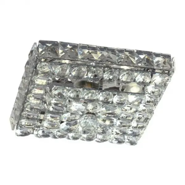 Plafon Taschibra Moder Quadrado Transparente Led Bivolt