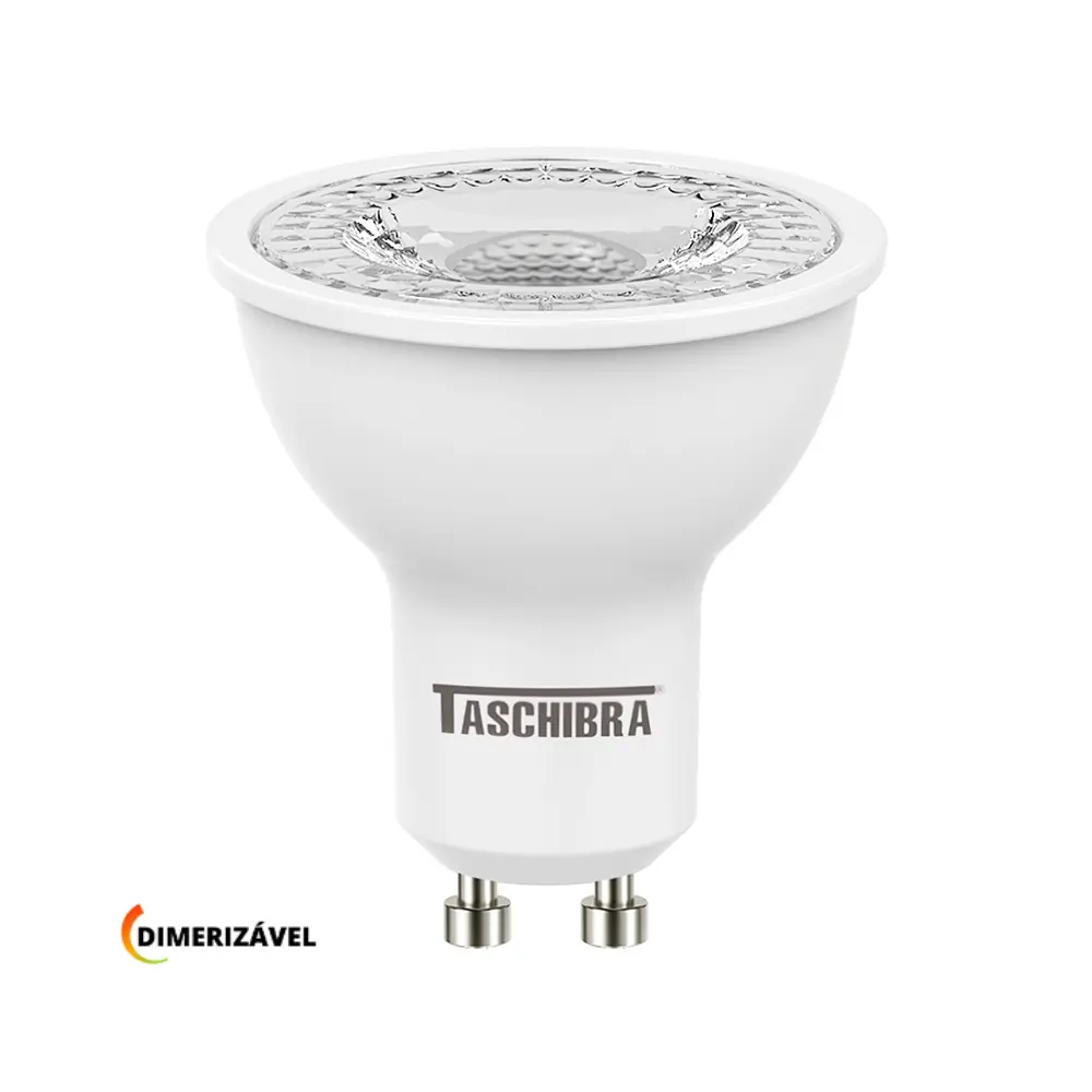 Lâmpada Led Dicroica Mr16 Tdl 6w Dimerizável Taschibra 2700k Luz Quente