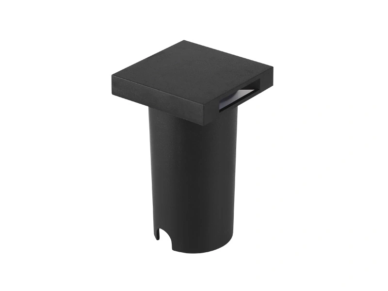 Balizador De Solo Led Flat 2 Fachos 1w Luz 3000k Preto