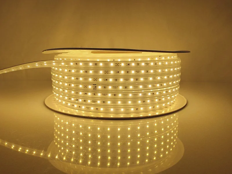 Fita Led Taschibra 5w/m 120 Leds Techcord Ip65 220v Valor Do Metro 3000k Quente