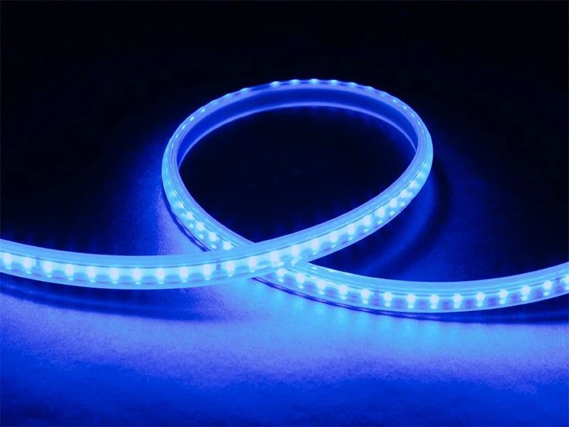 Fita Led Taschibra 5w/m 120 Leds Techcord Ip65 220v Valor Do Metro Azul