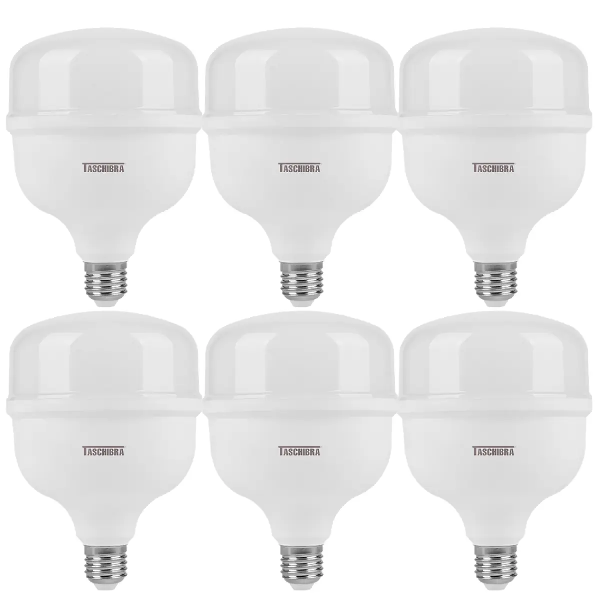 Lâmpada High LED Bulbo 50W E27 6500K Taschibra Kit 6 Unidades