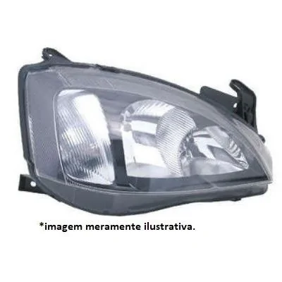 Farol Principal CHEVROLET - GM CORSA/MONTANA Lado Direito Máscara Negra Regulagem Manual - CIBIE 200048