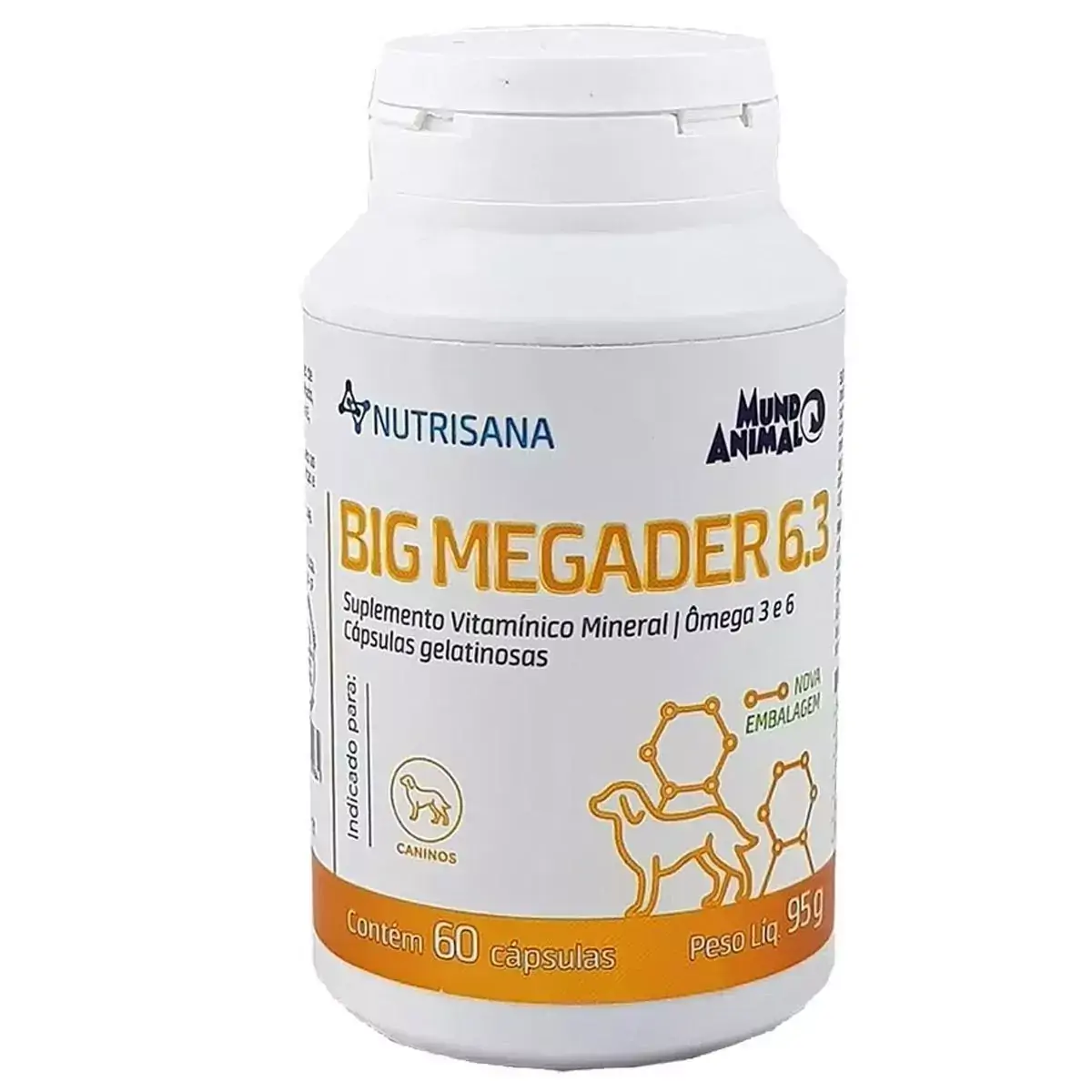 Nutrisana BIG Megader 60 capsulas Mundo Animal Pelo Cães