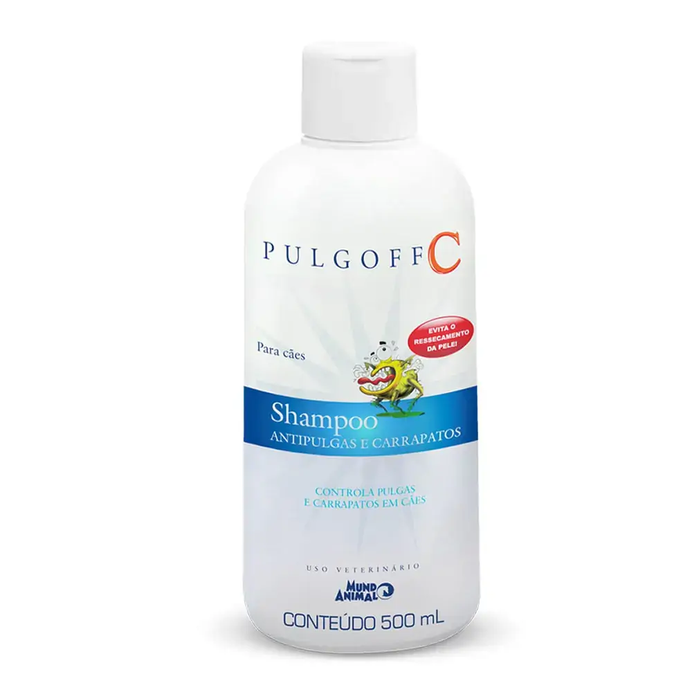 Shampoo Pulgoff C Antipulgas e Carrapatos Mundo Animal 500ml