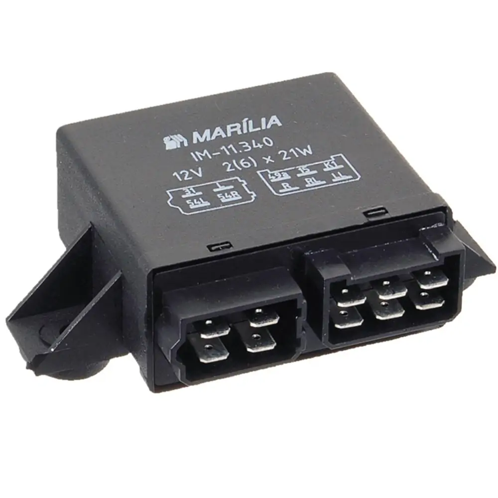 Relê do Pisca Negativo na Carcaça 10 Terminais 12V - MARILIA IM11340