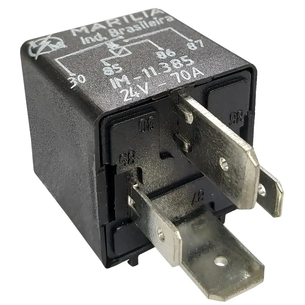 Relê Auxiliar Universal 4 Terminais 24V com Suporte - MARILIA IM11385
