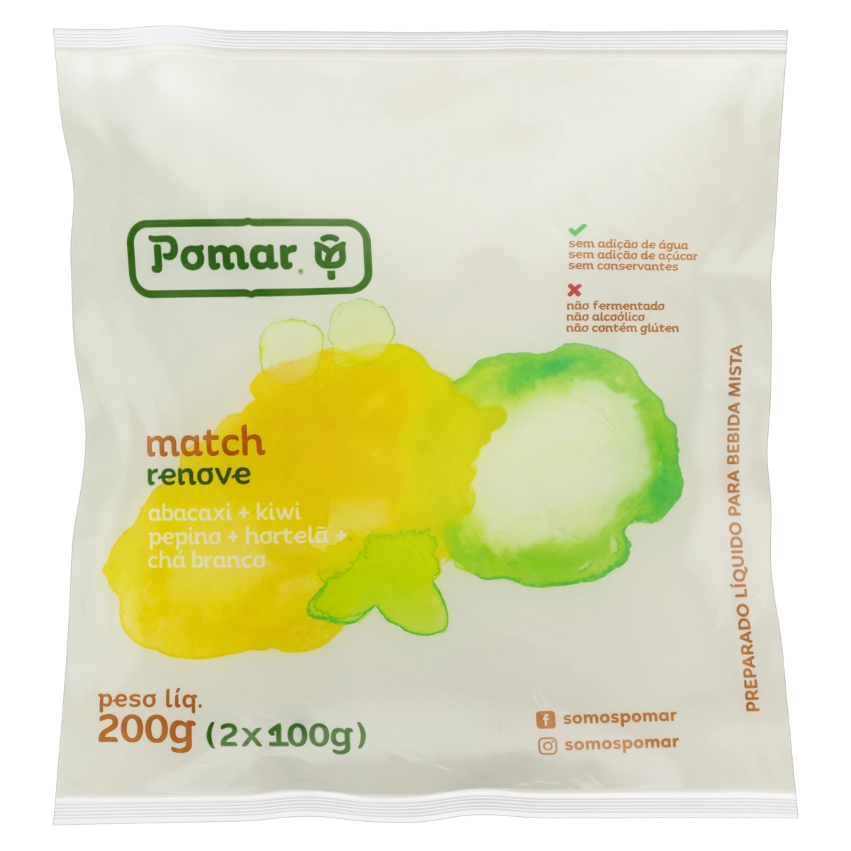 Polpa De Fruta Match Renove Pomar Pacote 200g 2 Unidades