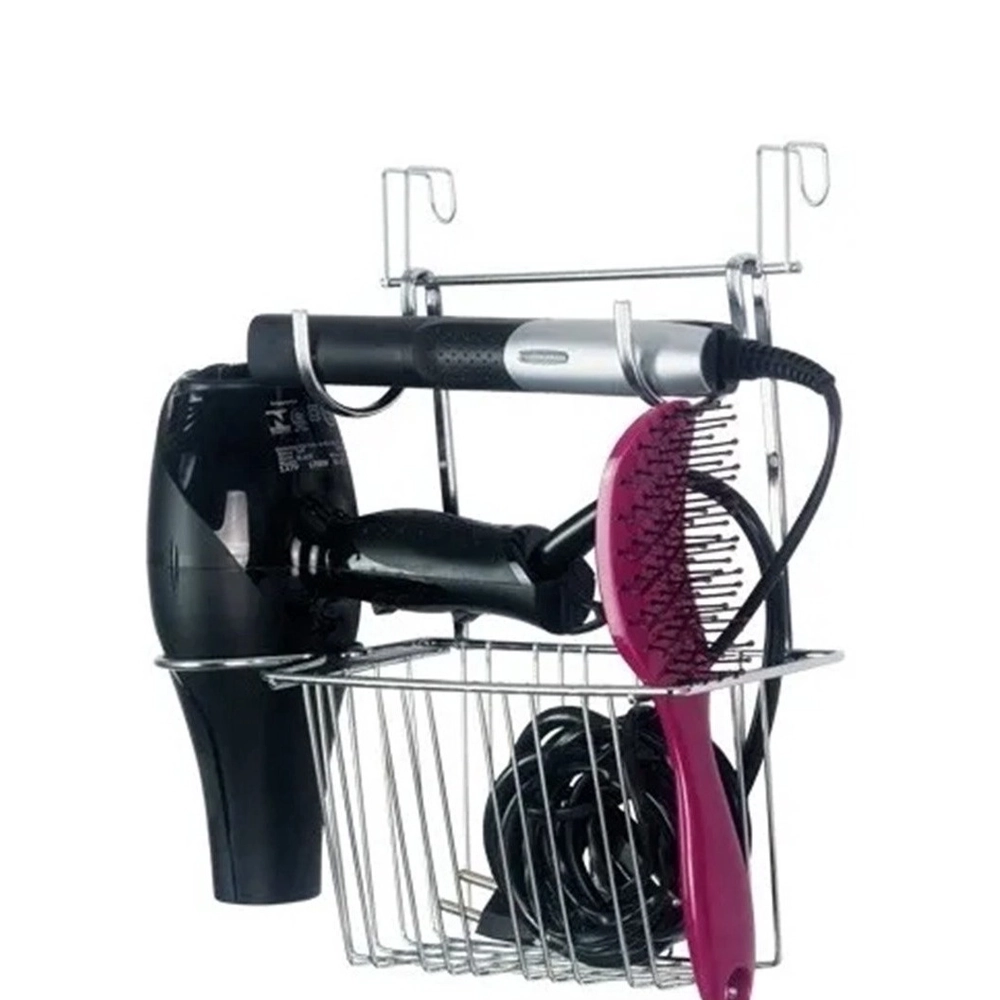 Organizador Suporte para Secador Chapinha Porta Escova Cesto