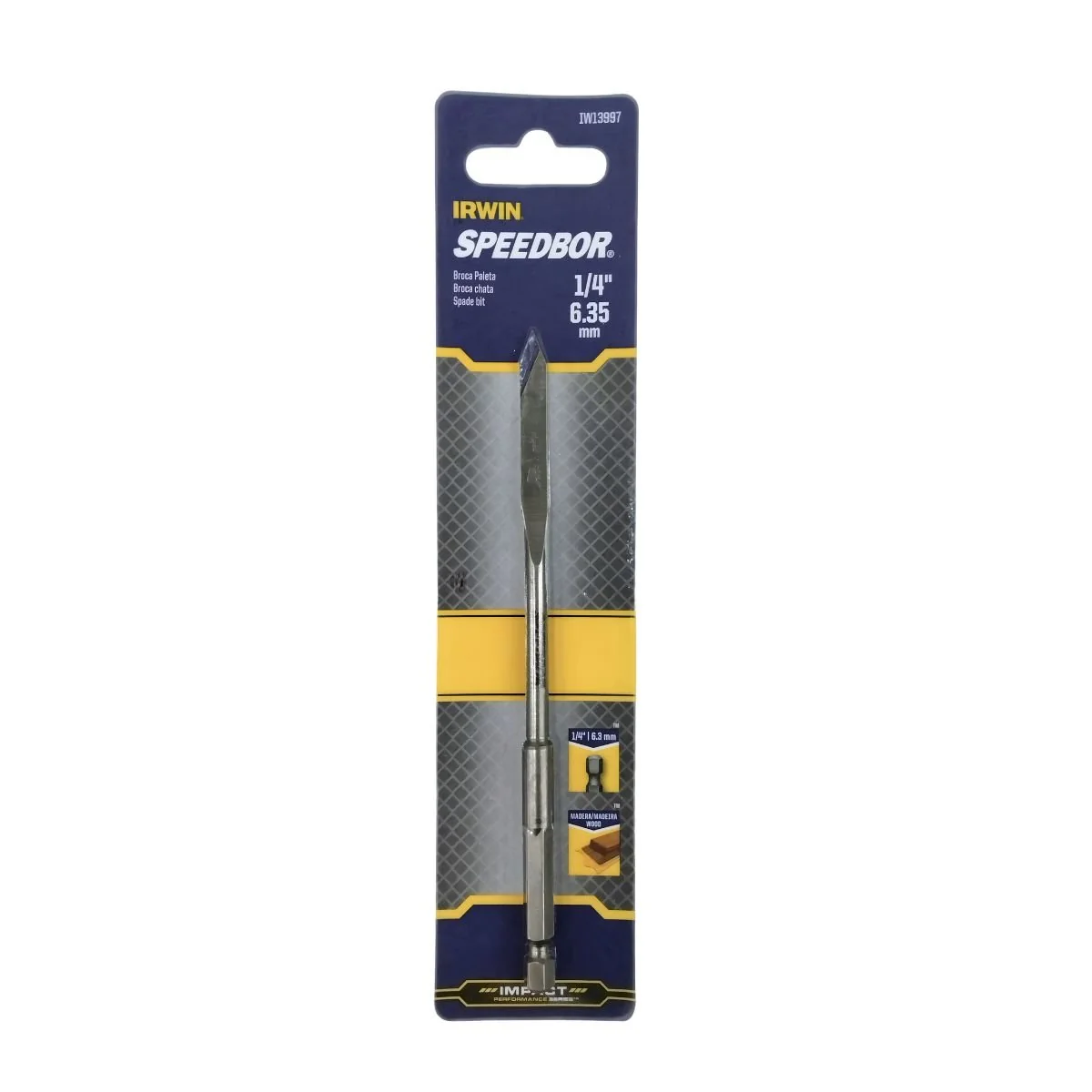 Broca Chata Para Madeira 1/4 C Blue-groove Speedor - Irwin