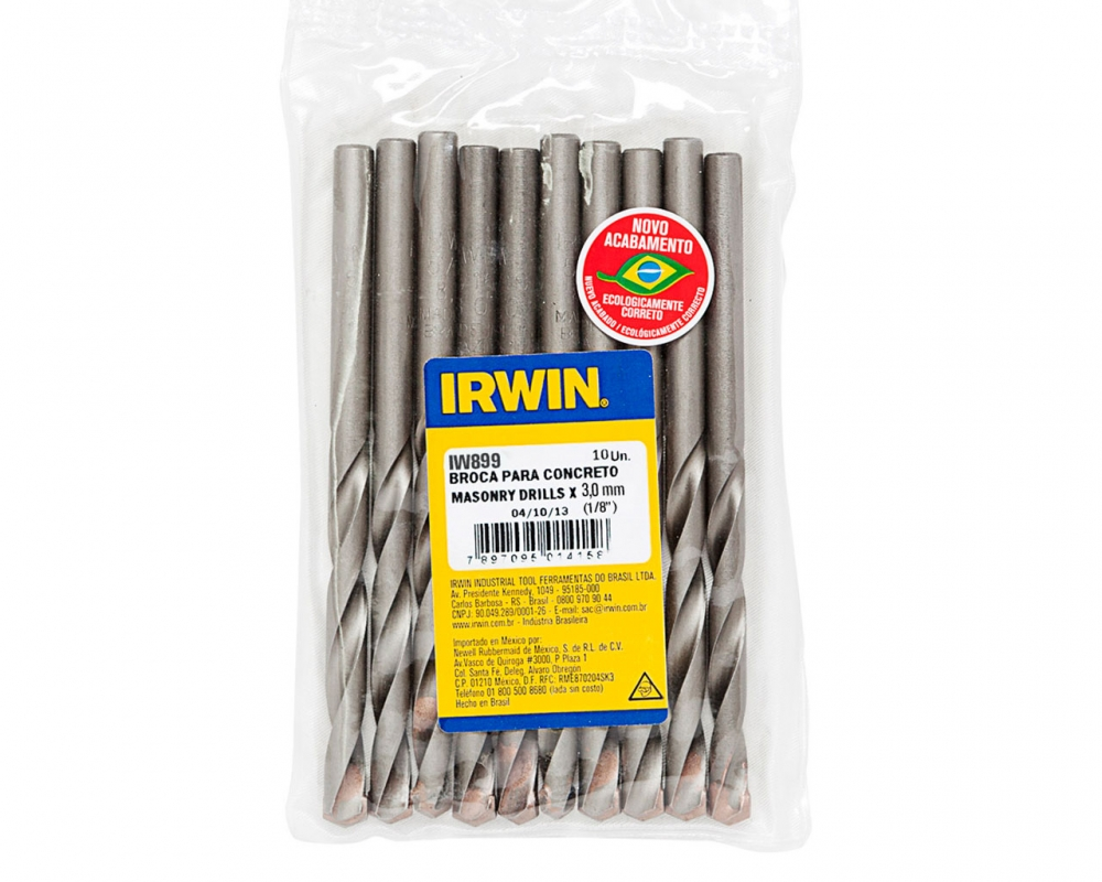 Broca Videa Irwin A 3,00mm 1-8"-899 C-10pcs