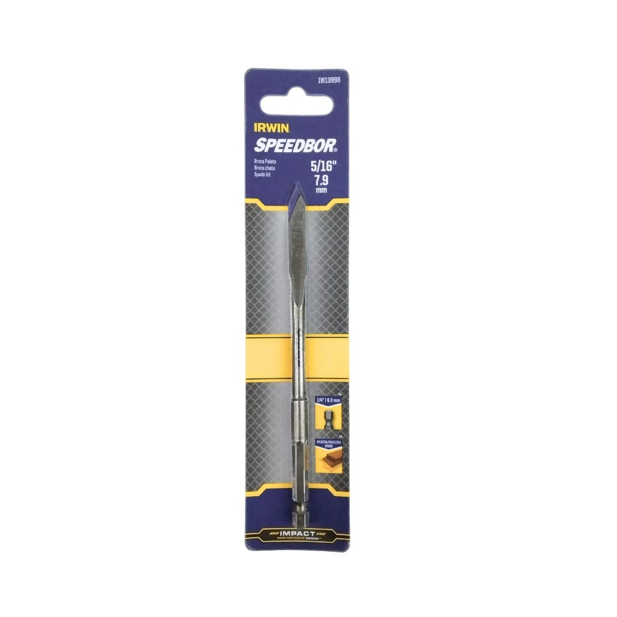 Broca Chata Para Madeira 5/16 C Blue-groove Speedor - Irwin