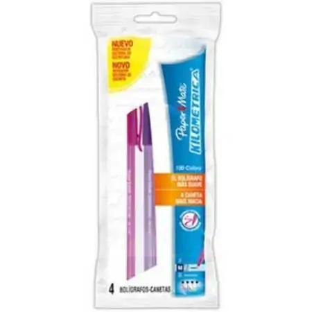 Paper Mate Kilometrica 100 Colorz Esferográfica 4 Unidades