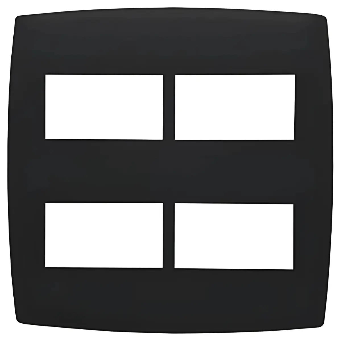 Placa Home 4x4 4 Posto Preto 10414-0 - Blux