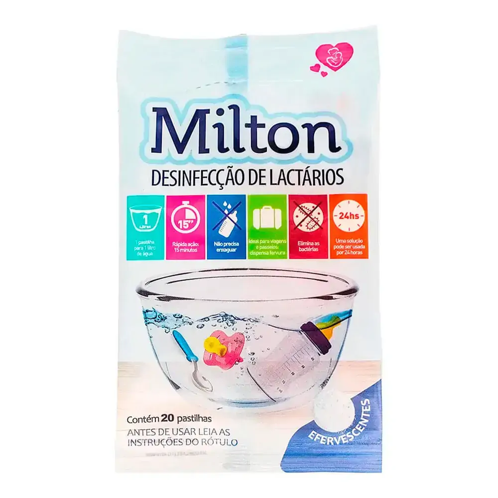 Milton - Higienização chupetas e mamadeiras - 6 cartelas