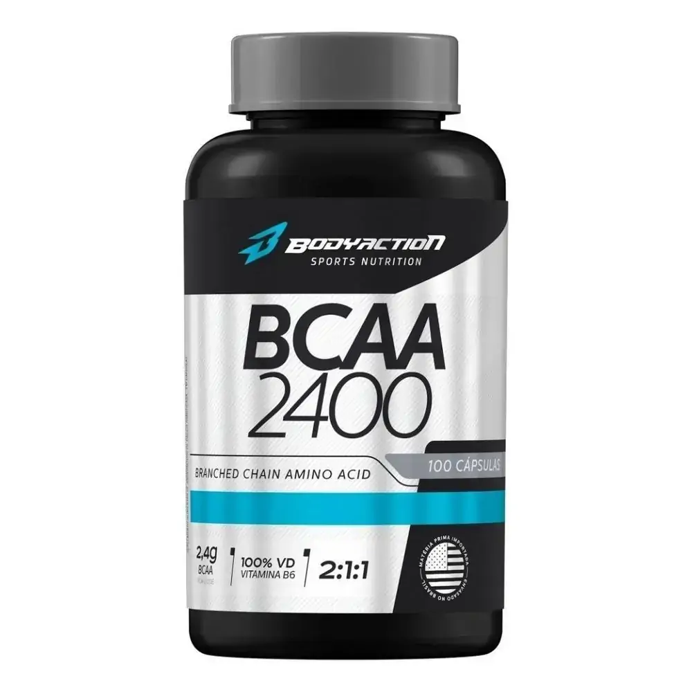 Suplemento Em Cápsulas Bodyaction Bcaa 2400 Ultra Intense Em Pote 100 Cápsulas