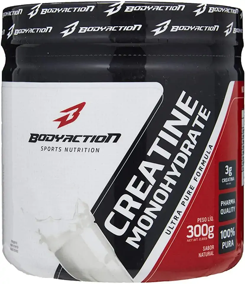 Esportivo Body Action Creatine Monohydrate Pote Pó 300 Gramas