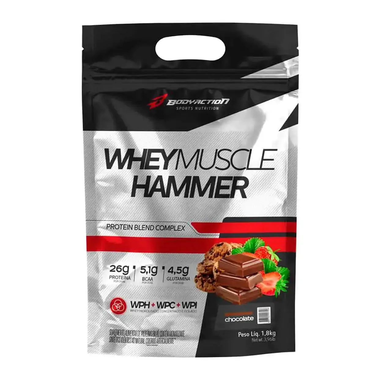 Whey Mucle Hammer Chocolate 1,8kg Body Action