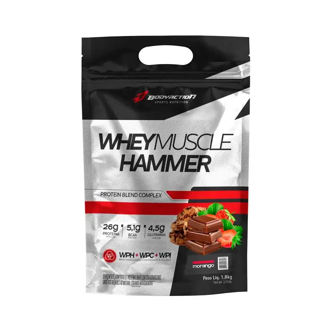 Whey Muscle Hammer 1,8kg Morango Body Action