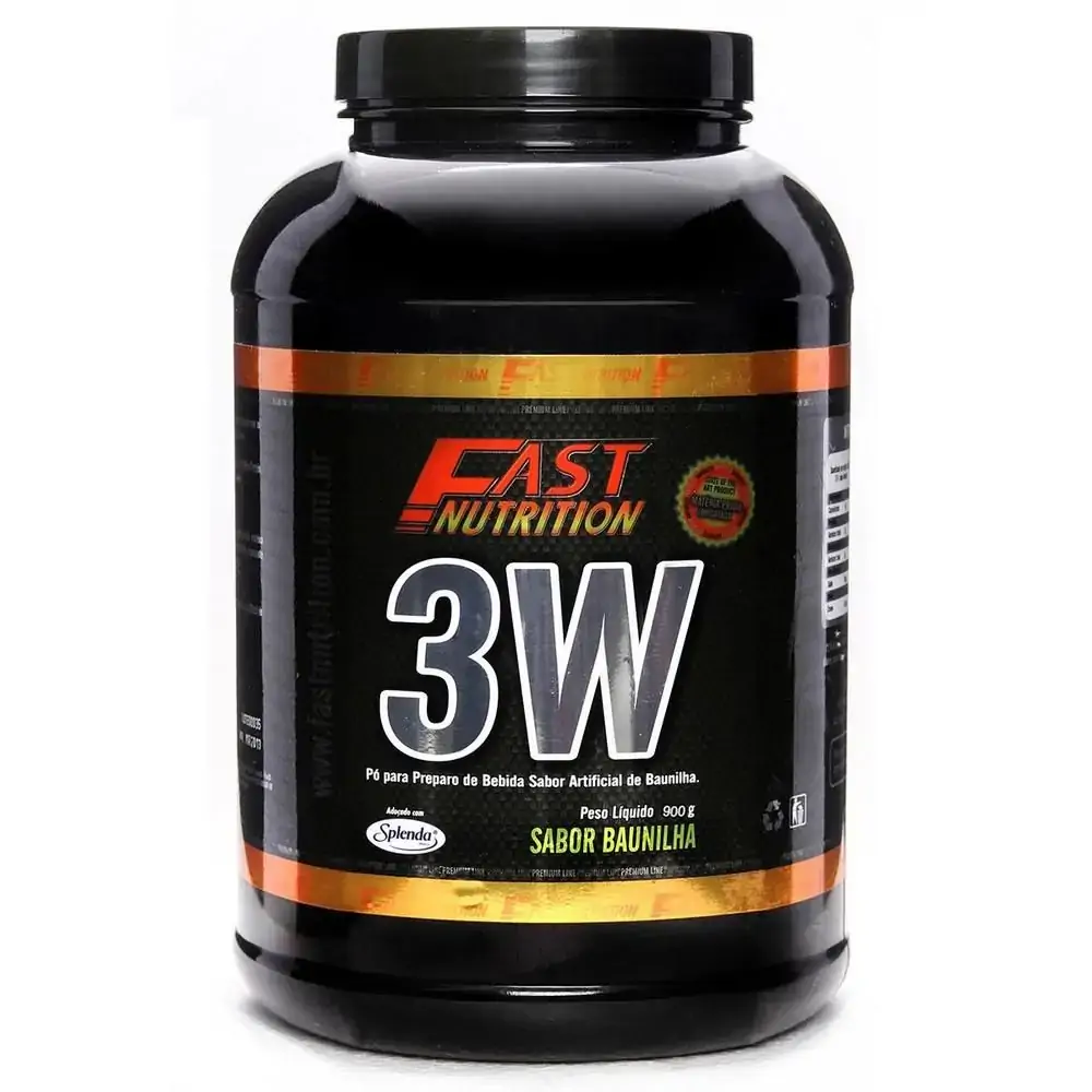 3 Whey Fast 900g Morango Fast Nutrition