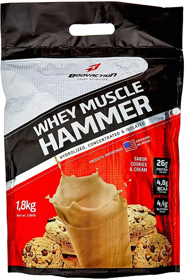 Whey Muscle Hammer Cookies Cream 1,8kg Bodyaction