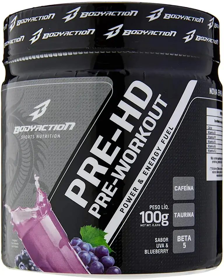 Pre Hd Body Action 100g Sabor Uva E Blueberry