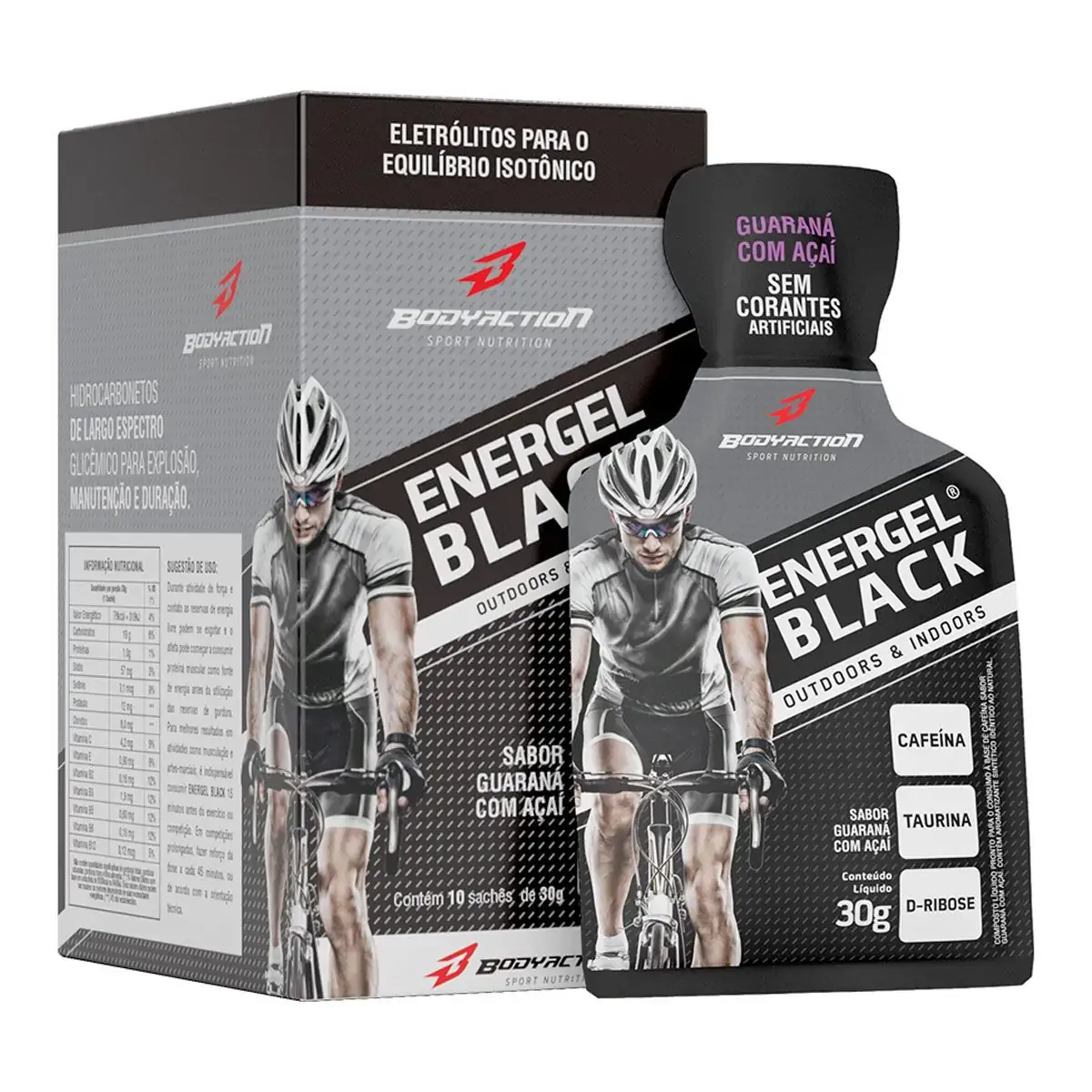 Energel Black Body Action 10 Saches de 30g Morango