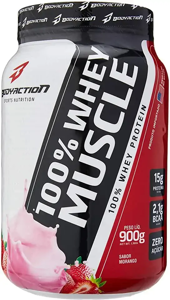 Whey 100 Muscle 900g Mora Pote V24 Body Action