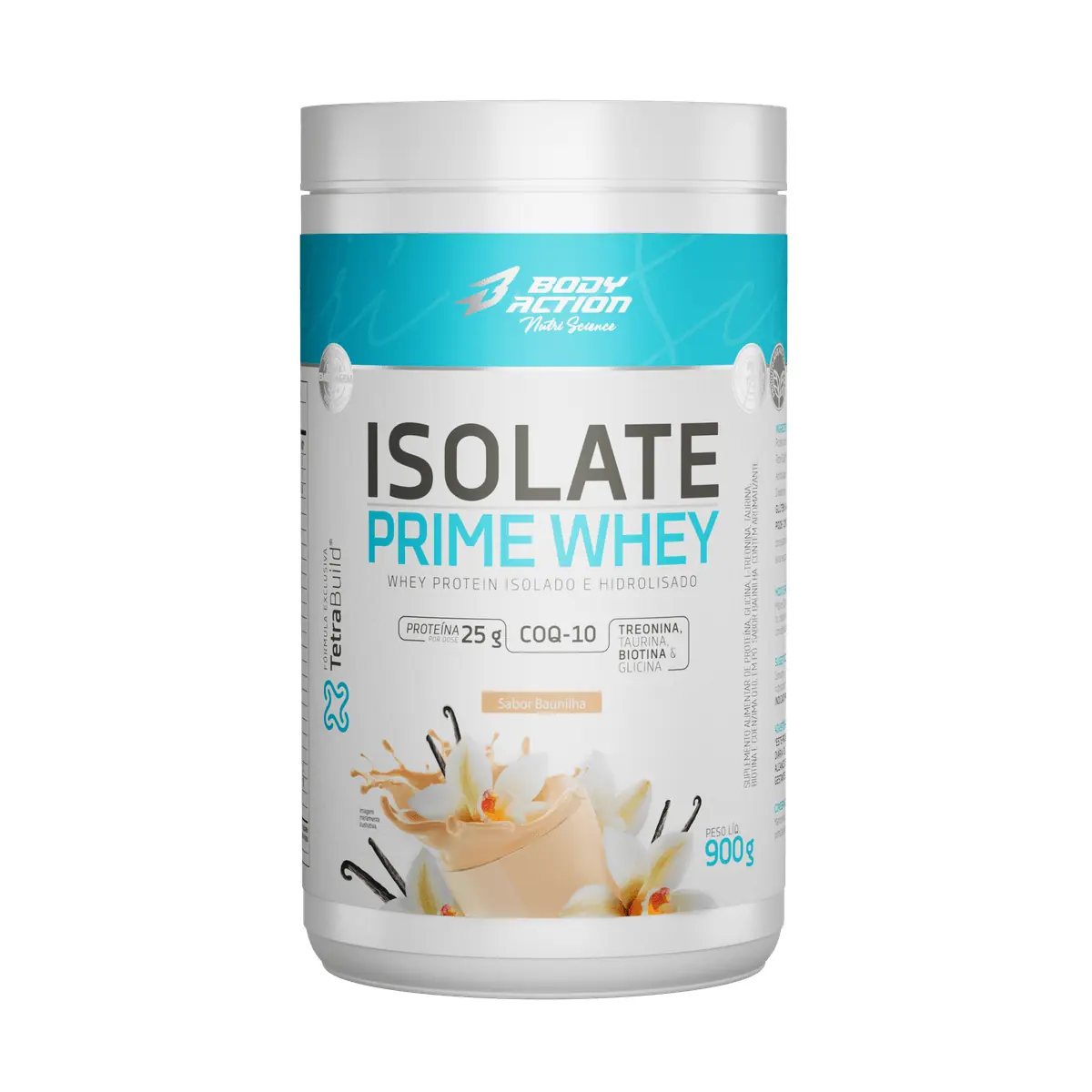 Isolate Prime Whey 900g - Sabor Baunilha - Body Action