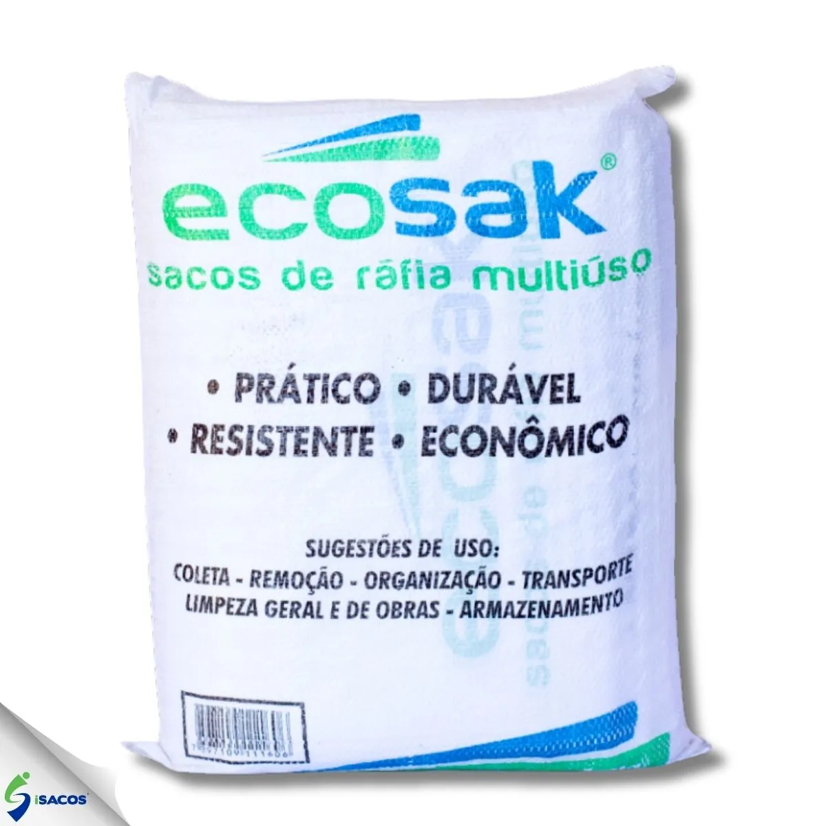 Kit 100 - Saco De Ráfia Solto Logo Ecosak 50x80