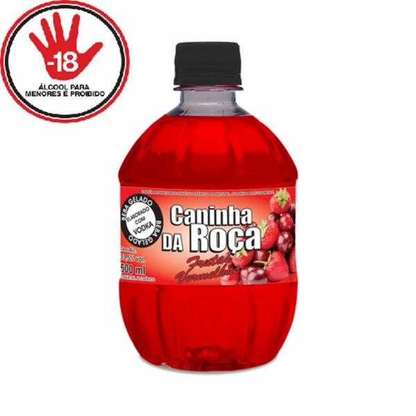 Aguardente Caninha Roca Pet 500ml Frutas Vermelhas