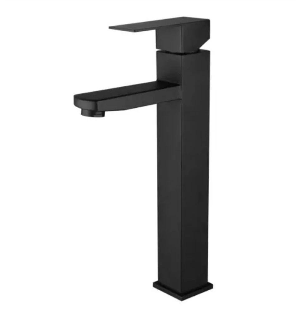 Torneira Monocomando Banheiro Alta Black F2016b Quadrada