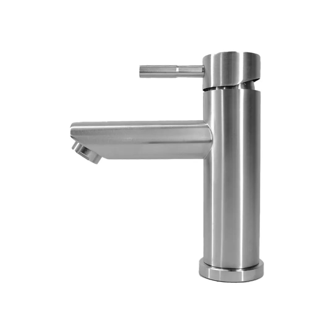 Torneira Monocomando Para Banheiro Aço Inox F2001 Redonda