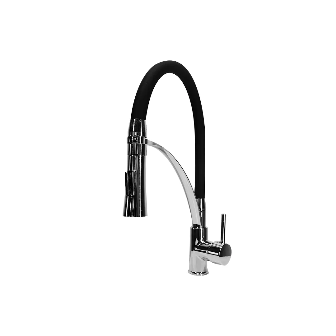 Torneira Gourmet Monocomando Flexivel Bancada Preta F1004