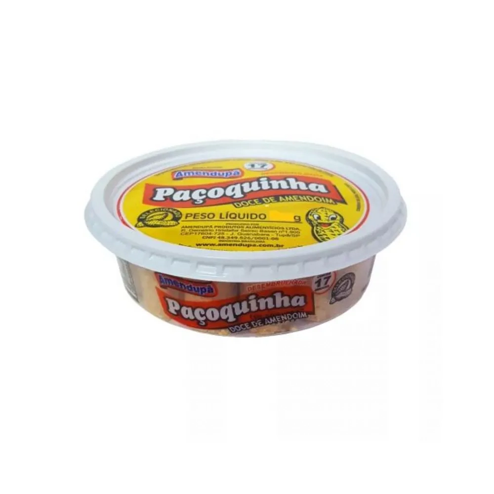 Pacoca Rolha Embrulhada 13pcs Pote 195g 110 Amendupa
