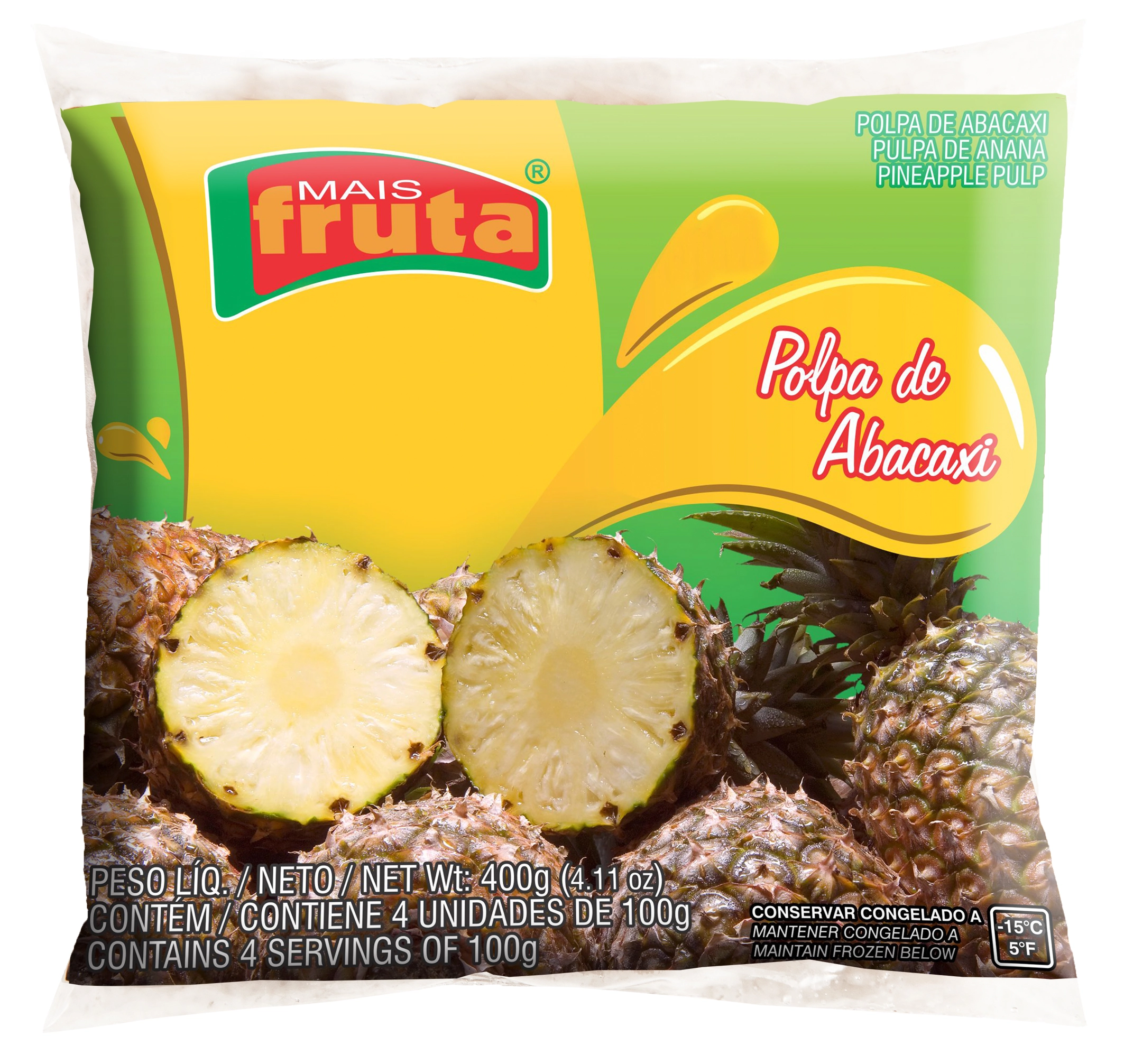 Polpa Mais Fruta Cong.abacaxi