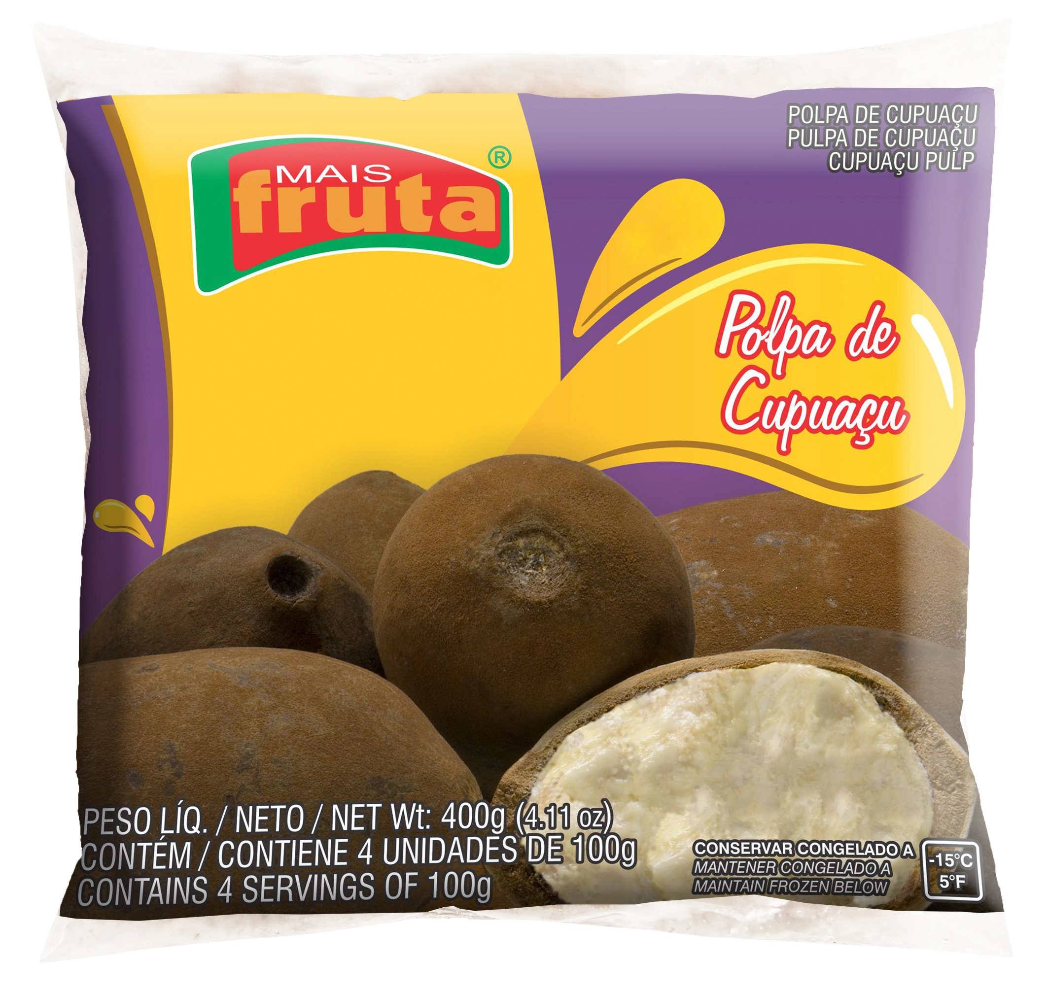 Polpa Fr Mais Fruta Pitanga 400gr