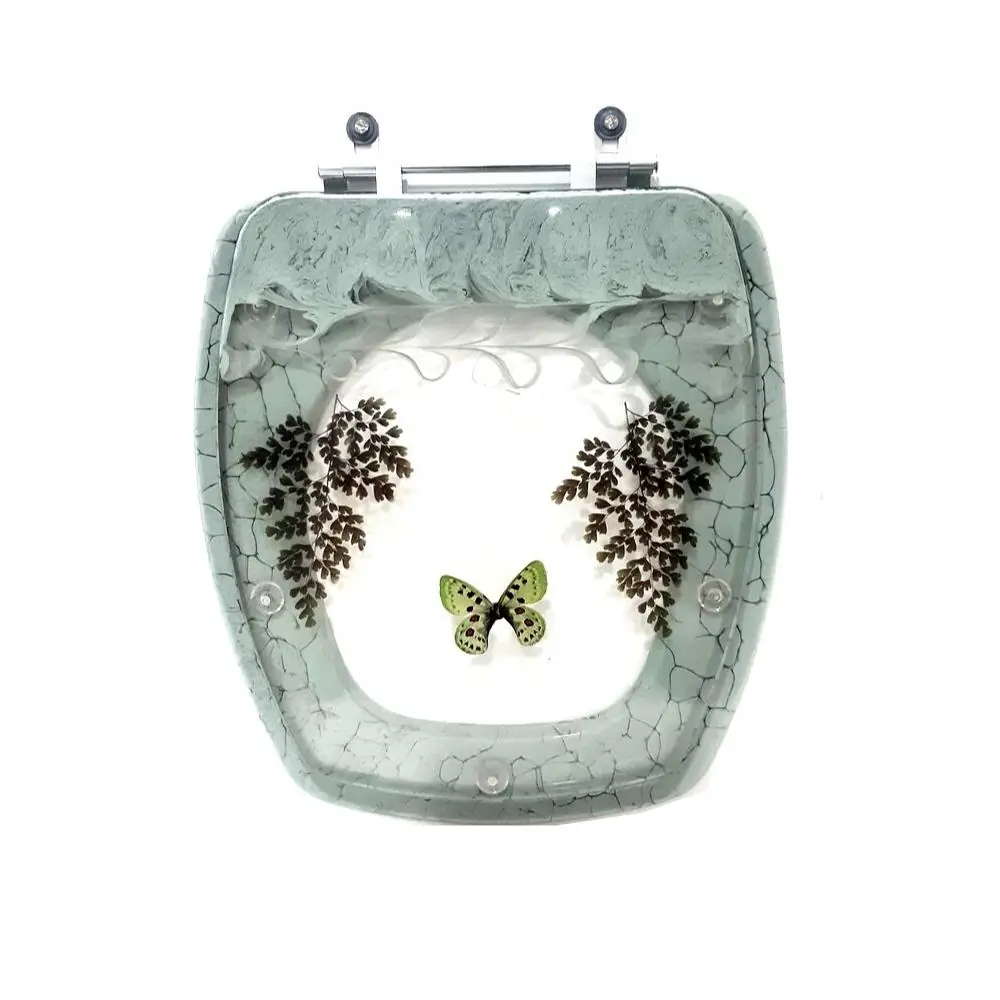 Assento Sanitário Decorada Thema Verde Água Para Louça Incepa
