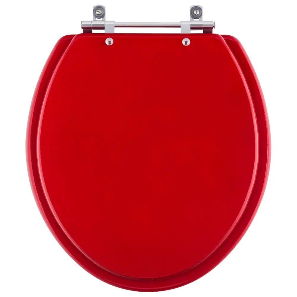 Assento Sanitário Convencional Oval Vermelho