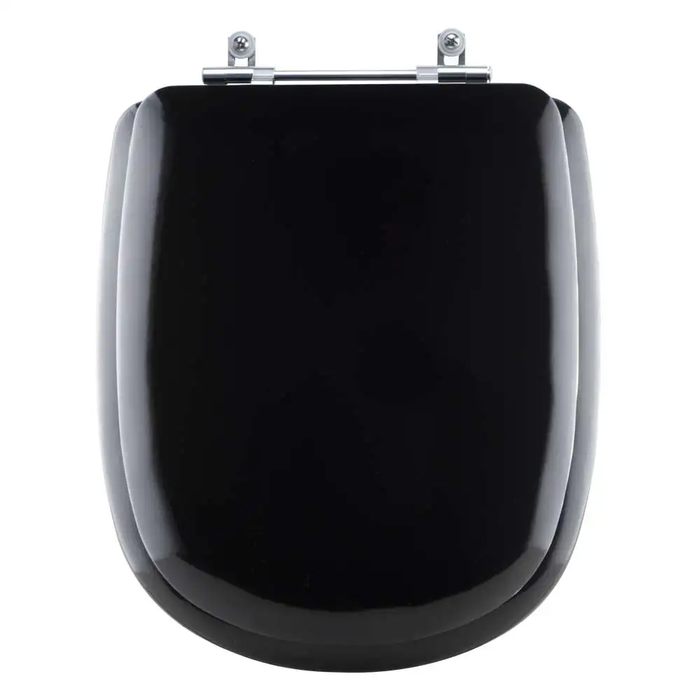 Assento Sanitário Almofadada Paris Preto Para Bacia Ideal Standard