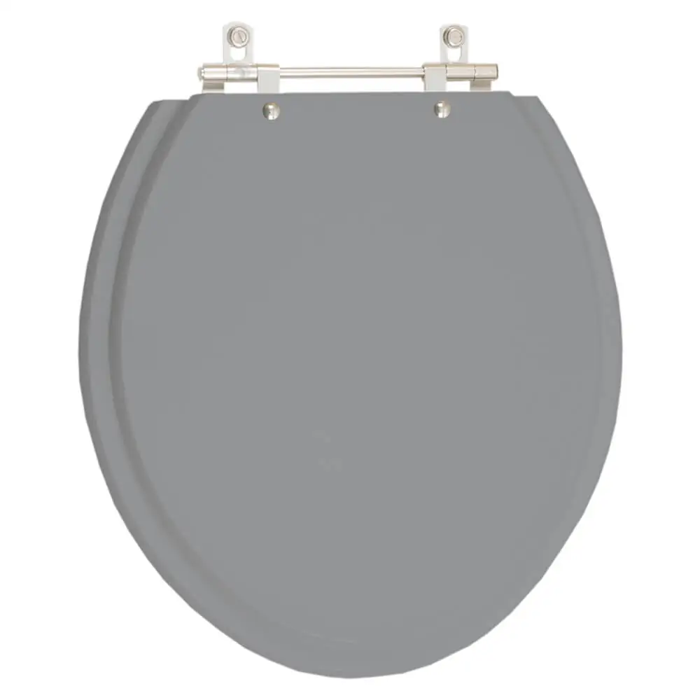 Assento Sanitario Poliester Convencional Oval Cinza Escuro